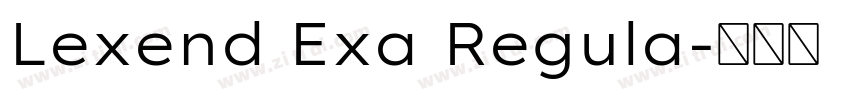 Lexend Exa Regula字体转换
